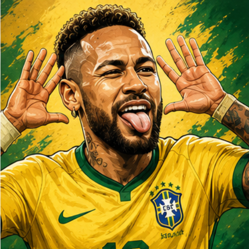 Neymar caricatura